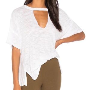 We The Free (Free People) White Cutout Tee